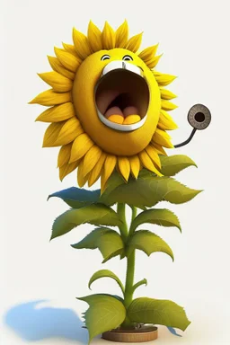 cheery sunflower avatar singing full body