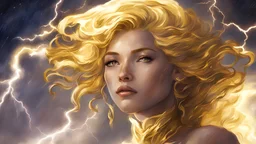 Text for a song about lightning space and beautiful golden women, text for a song