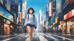 Master Lee pointed out. "Likewise, external events can disturb your peace. Train your mind to remain still." girl walking in downtown tokyo with perfectly symmetrical arms, golden ratio, fake detail, trending pixiv fanbox, acrylic palette knife, style of makoto shinkai studio ghibli genshin impact james gilleard greg rutkowski chiho aoshima