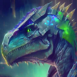 profile picture of a cyber-dinosaur