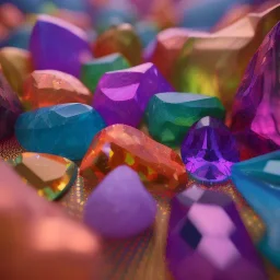 rare colorful gems, surreal max detail 8k