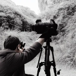 photographer taking photo of an angry dragon