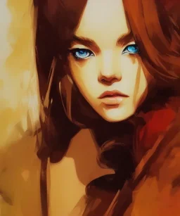 barbara palvin, ((baroque oil painting)), (((anime character concept art))), trending on pixiv fanbox, (rule of thirds), (golden ratio), (detail acrylic palette knife), (((in the style of greg manchess)))