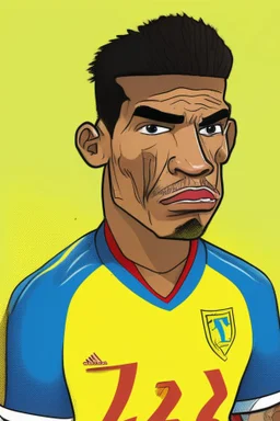 Luis Diaz Colombian football player ,cartoon 2d