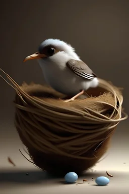 absorbent The bird and the nest concept