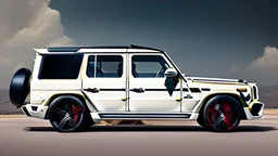 A (((G-Wagon bentley))) featuring a luxurious interior, advanced technologies, and a sleek body kit designed by MANSORY, exuding an air of sophistication and power