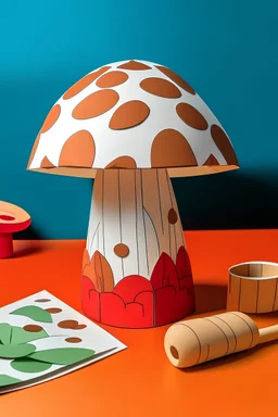 creat a creative measuring tool to find surface area of mushroom