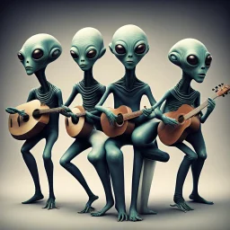 Acoustic musical group composed of aliens.