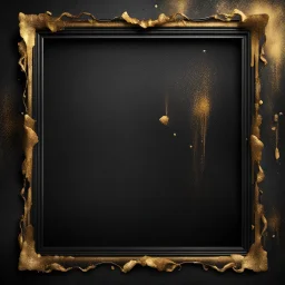 Hyper Realistic Black, & Golden Grungy-Thick-Frame-Background