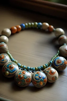 татарское ожерелье из керамики