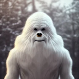 Yeti, snow, ice, beautiful, masterpiece, expert, 8K, hyperrealism, sharp focus, cinematic lighting