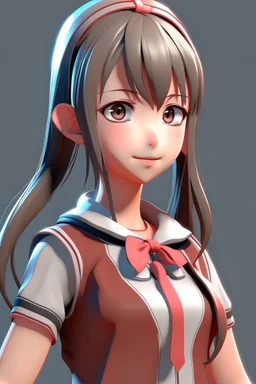 anime girl 3d scaling