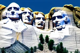 Mount Rushmore sandcastle