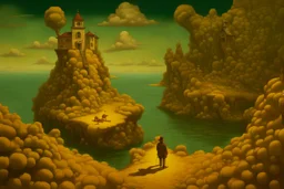 The painting of Salvador Dali in the style of grotesque caricatures, hyperrealistic landscapes, #pixelart, richly detailed genre paintings, time-lapse photography, haunting structures, zombiecore , in the style of quirky figurative ian spriggs paul barson comical figurative jim lively.