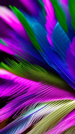 microscope photography of a multicolour feather with human head inside, peackock feathers in circle, geometric, symmetric