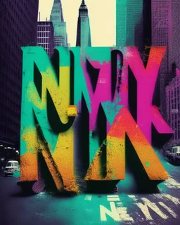 New York in color text