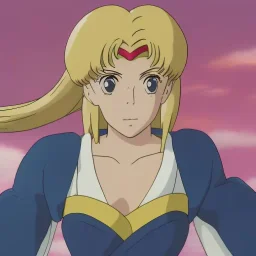 sailor moon con pelo largo rubio