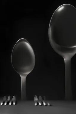 Spoons and forks similar to humans