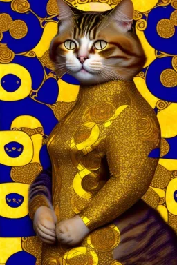 Cat is golden Adele by Klimt