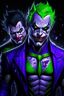 joker and batman cut grovvy art funy