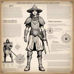 character concept sheet with AD&D statistics and characteristics [1960’s stop-motion animation style of Reina del Tejedores del destino in Mexico] Masters of destiny and wielders of the threads of fate, Fate Weavers possess the ability to shape the courses of lives and alter the tapestries of time. Through divination, prophecy, and manipulation of cosmic forces, they guide the paths of heroes and villains alike.