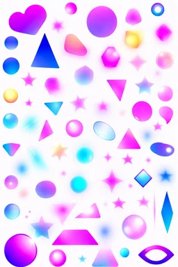 A random selection of shapes with glitter and lens flair