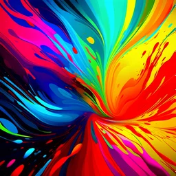 An explosion of emotions, waves of color background