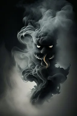 Smoke in a shape of a monster