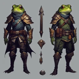 amphibian, frog, frogfolk, frogman, Baldur's Gate 3, fantasy, dark fantasy character, Pathfinder, dnd character design, DnD characters, DnD OC, dnd, dungeons and dragons, warrior, veteran, adopt adoptable, clothes cool cute design fantasy