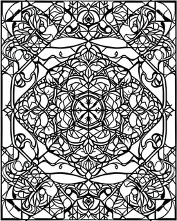 very simple Mosaic simple Coloring Pages, no black color,, easy to color