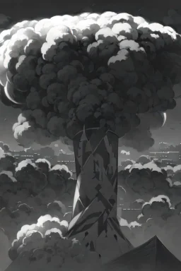 Hiroshima bomb, greyscale