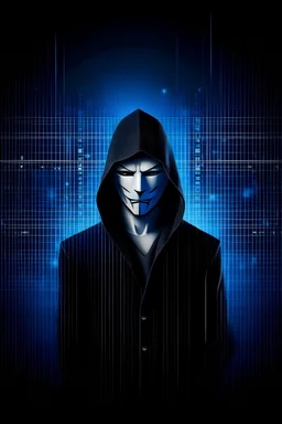 anonymous hacker with background