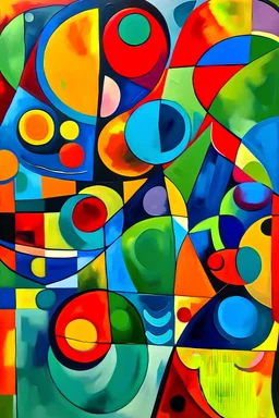 abstract biggest SHAPES acrylic painting