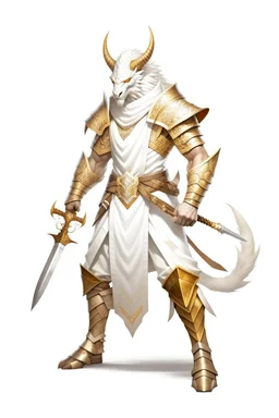 Full Body, Male White Dragonborn, Monk, Holy Knight, boxer pose, White and Gold outfit colour theme