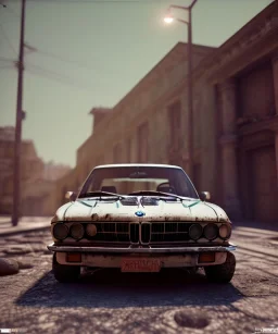 Realistic image. Grunge BMW 4 2024. 4k resolution, intricate details, ornate details, soft lighting, vibrant colors.