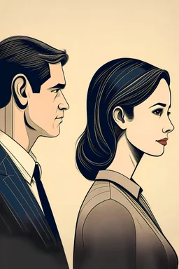 man next to woman
