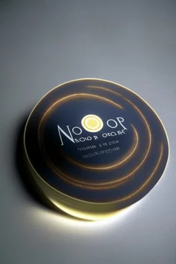 Circular business card for light printing house named Noor.