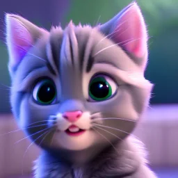 a cute, gray Kitten