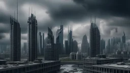 The city of steel stretched under an eternally gray sky