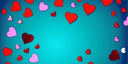 Vector Valentines day background banner - abstract panorama background