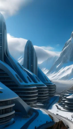 futuristic sci fi city, Patagonia