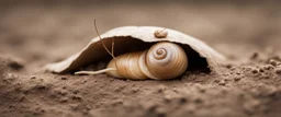 long long snail cat in burrow