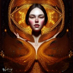 magic portal, glistening oiled shiny, intricate, Exquisite details and textures, highly detailed, digital painting by WLOP, Artgerm, Rembrandt, Gustav Klimt 8k