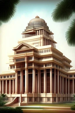 Dravidian style architectural building for Supreme Court of India