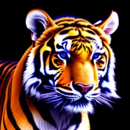 Ultra detailed fullbody Portrait in oil on canvas of Japanese Tigers,extremely detailed digital painting, extremely detailed face, crystal clear eyes, mystical colors ,perfectly centered image, perfect composition, rim light, beautiful lighting,masterpiece ,8k, stunning scene, raytracing, anatomically correct by Seung Eun Kim and simon bisley and Nagasawa Rosetsu.16k