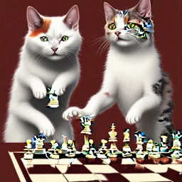 cat playing chess