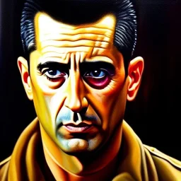 Ultra detailed fullbody Portrait in oil on canvas of Travis Bickle,extremely detailed digital painting, extremely detailed face,crystal clear Big Glowing eyes, mystical colors ,perfectly centered image, perfect composition, rim light, beautiful lighting, 8k, stunning scene, raytracing, anatomically correct, in the style of robert e howard and Ken Kelley and Ohrai Noriyoshi and Simon Bisley and tomzj1