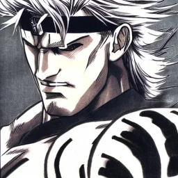 Solid Snake, Manga Drawing, by Hirohiko Araki