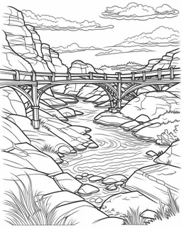 Sandstone bridges coloring pages small slim line art