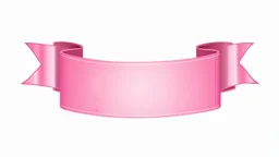 pink ribbon graphic element with canvas texture and lighting